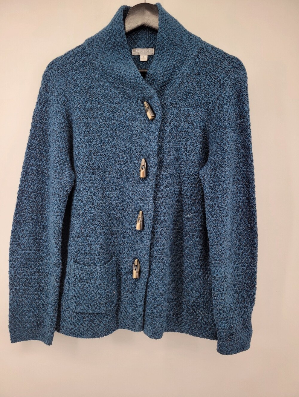 Habitat "Clothes to Live In" Toggle Button Cardigan Sweater Teal Size Small